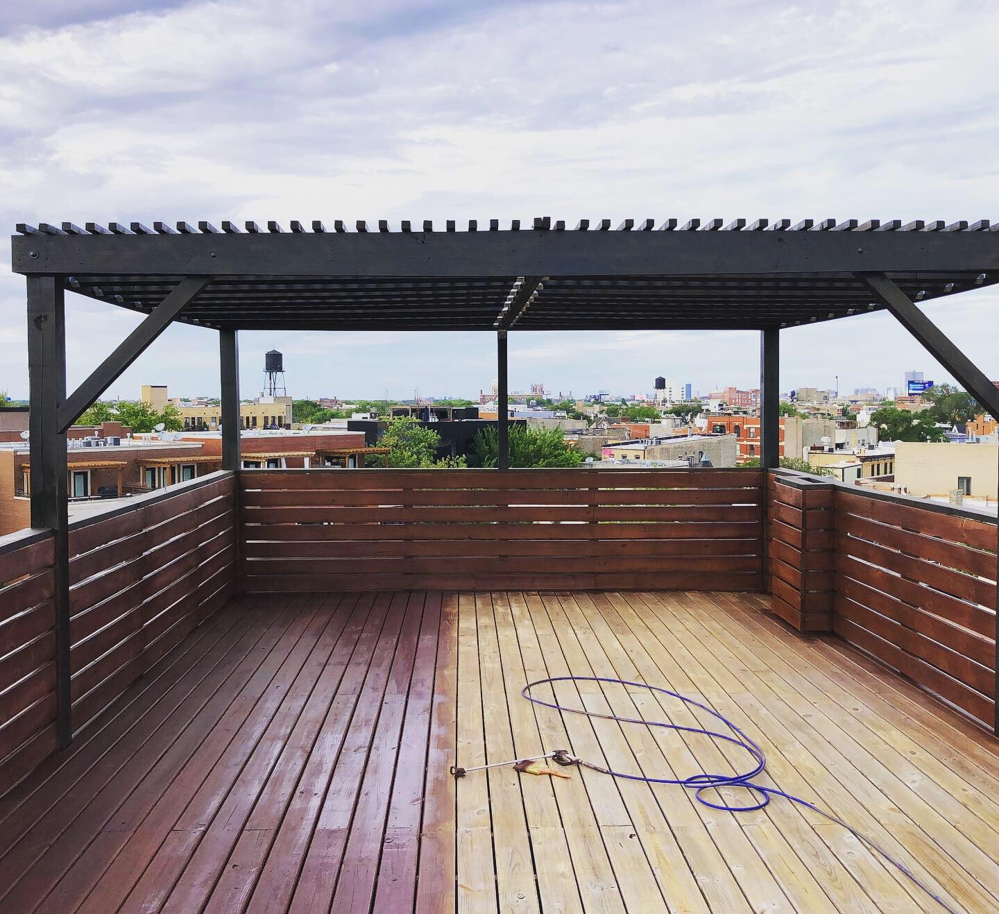 Completed deck renovation project