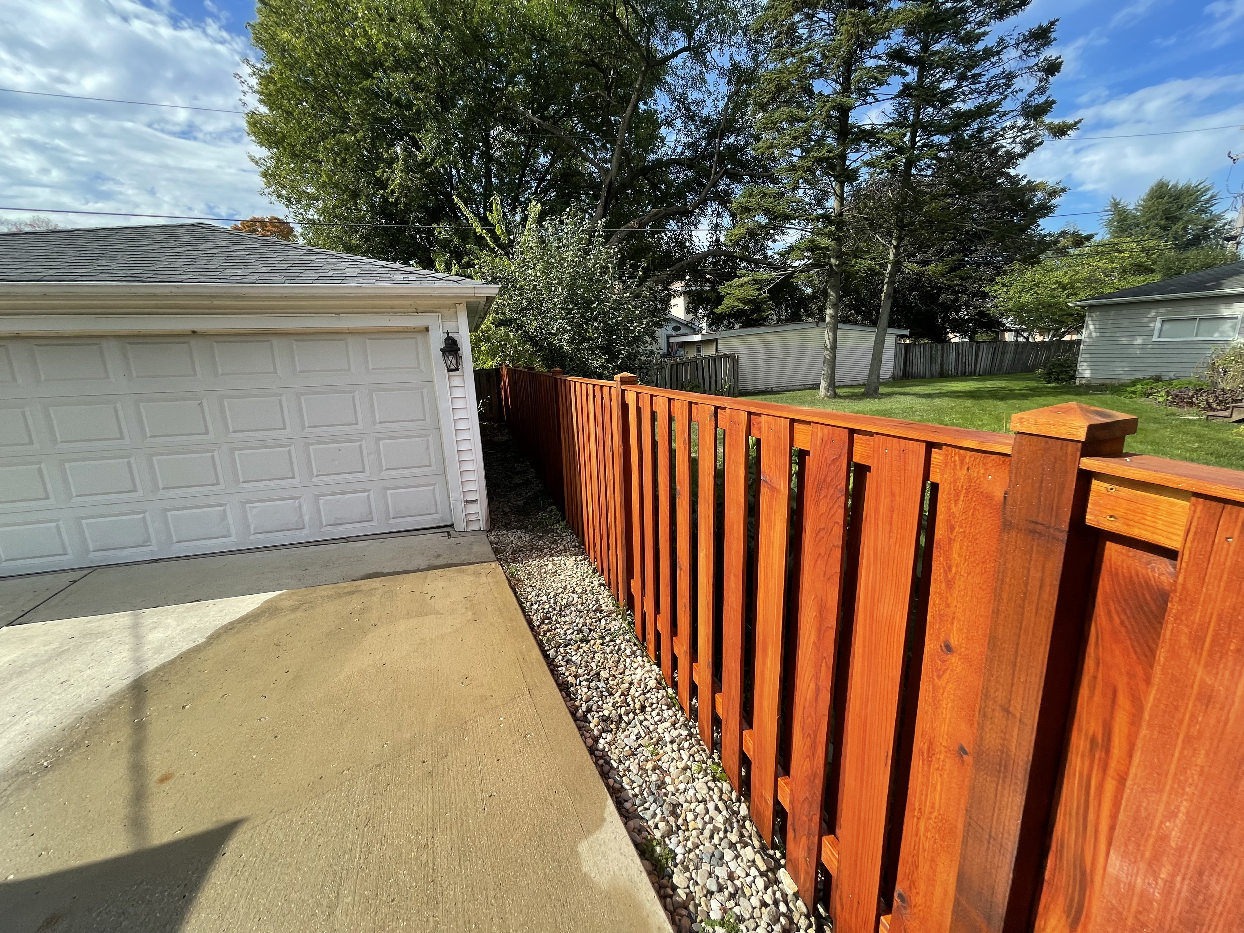 Deck sealing and staining work in progress