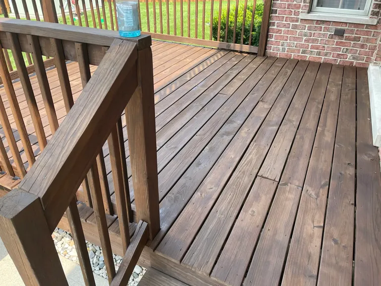 Wooden deck build by deck contractors
