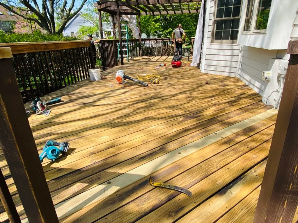 deck builders doing deck restoration