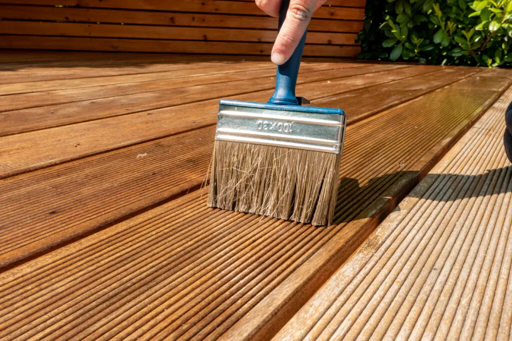 deck staining with light color