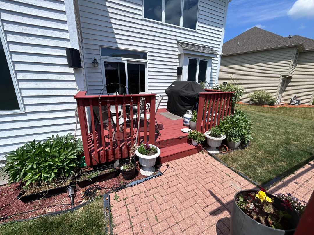 Deck before restoration in DuPage County