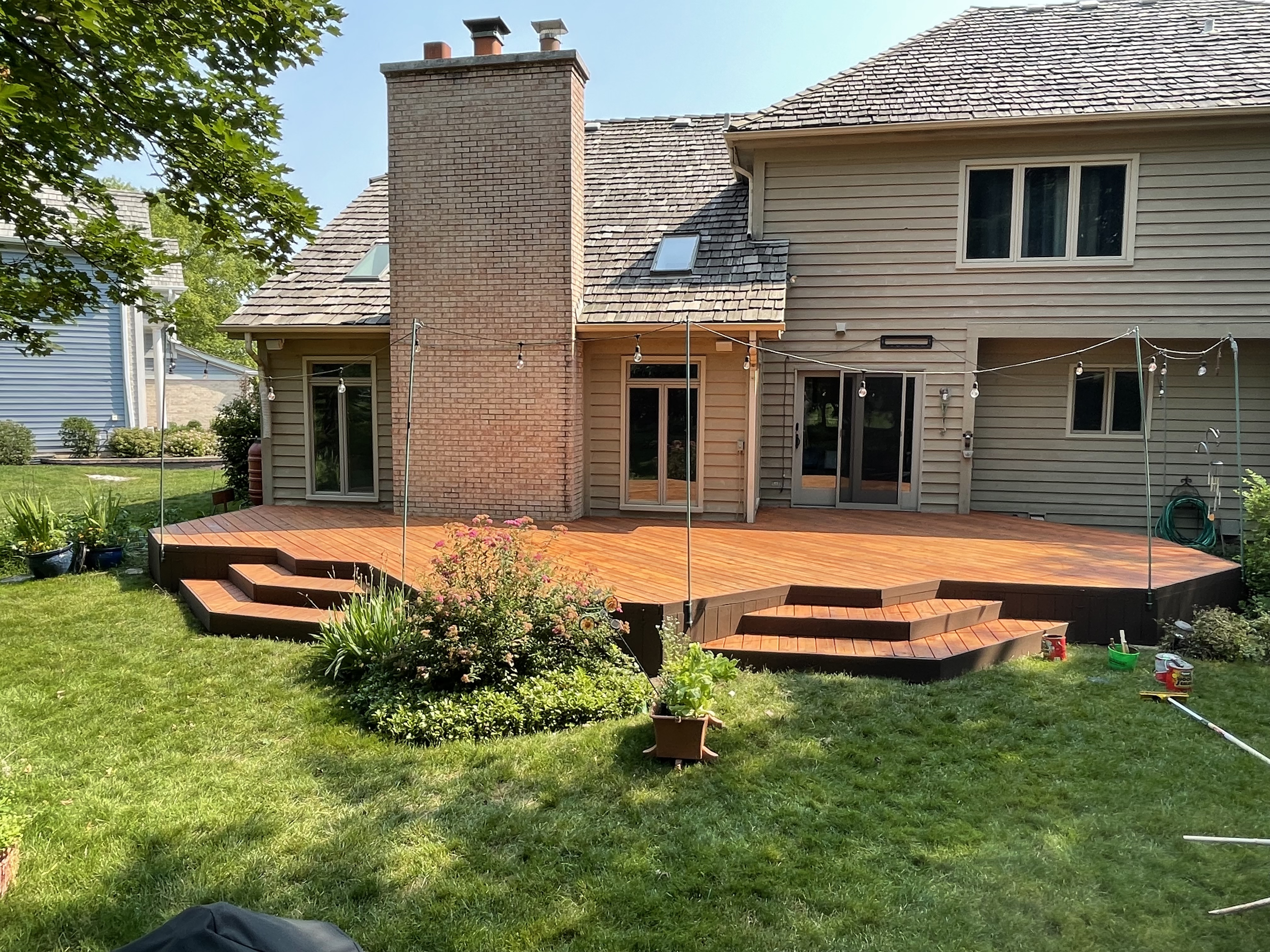 Deck restoration work by Chicago Deck Expert in Lombard