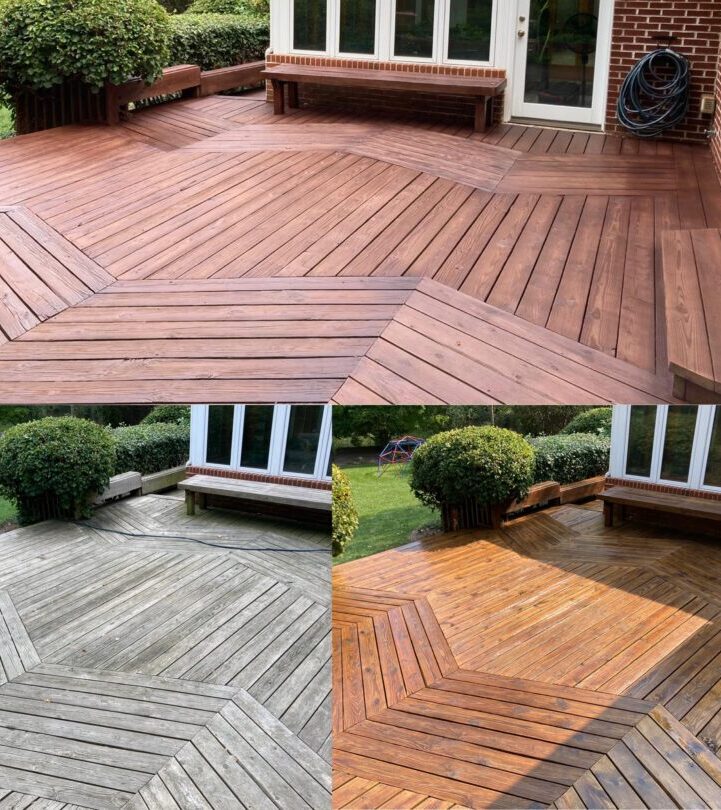 wood deck, clean deck and sealed deck